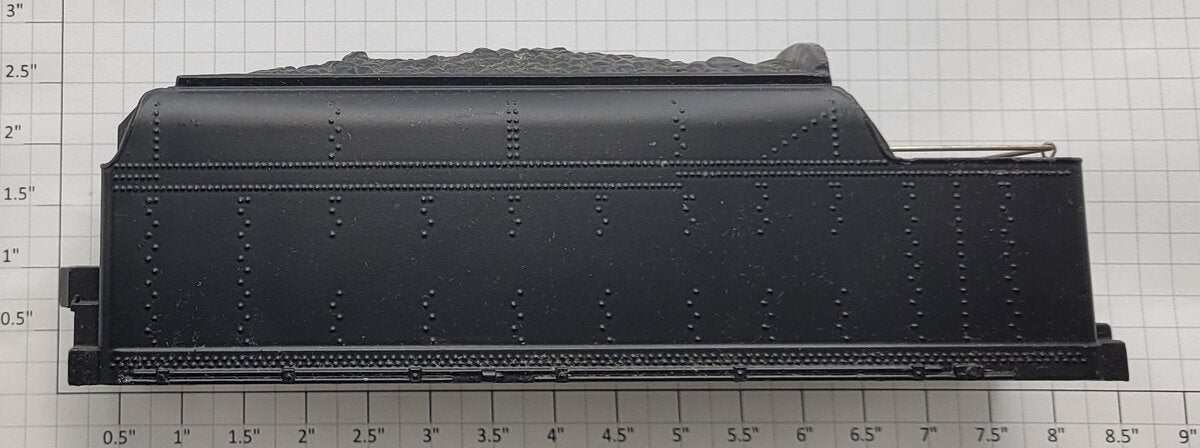 Lionel 1666T-4RBL Blank Black Tender Shell