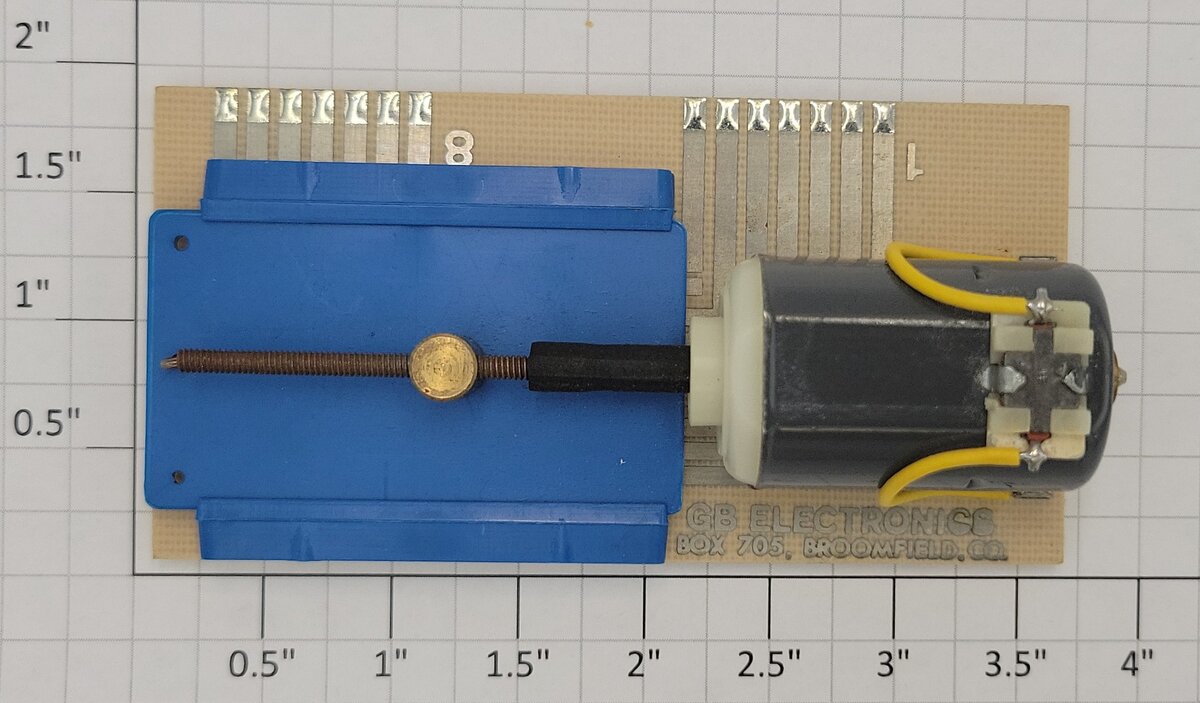 GB Electronics 1000-1402 All Scale Screw Drive 6-12 VDC Turnout Motor Assembly