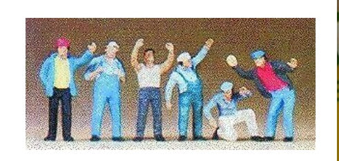 Preiser 10036 HO Standing Truckers Figures (Set of 6)