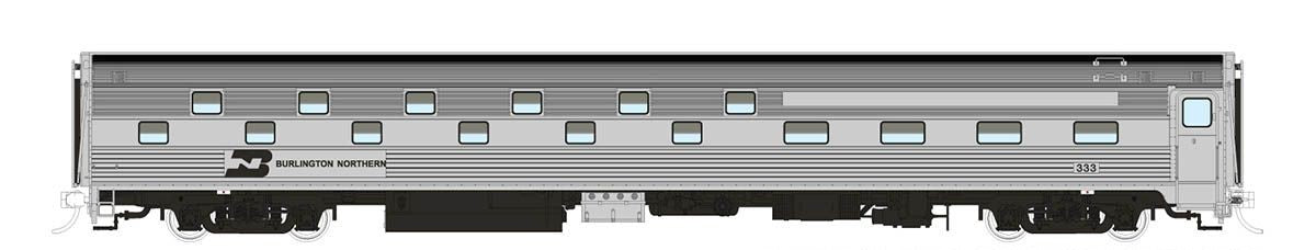Rapido Trains 141015 HO Burlington Northern Budd Slumbercoach #1489 Loch Rannoch