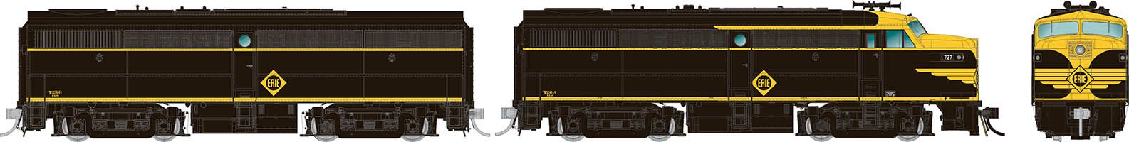 Rapido Trains 037515 HO Erie Alco FA-1/FB-1 Diesel Loco DCC/Sound #725A & #725B