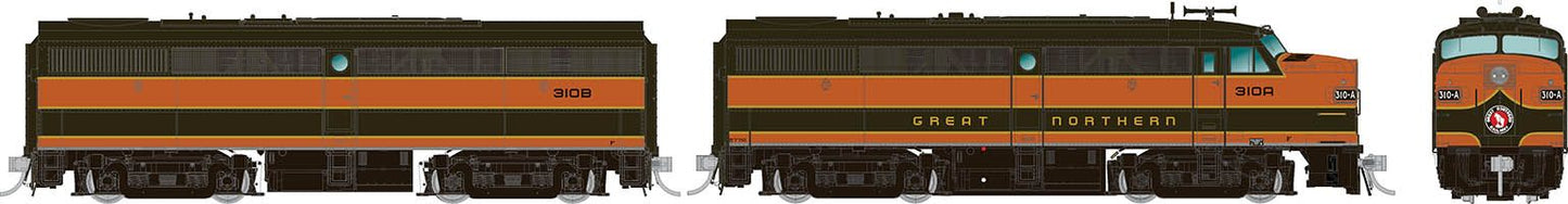 Rapido Trains 037019 HO GN Alco FA-1/FB-1 Diesel Locomotive DC #310A & #310B