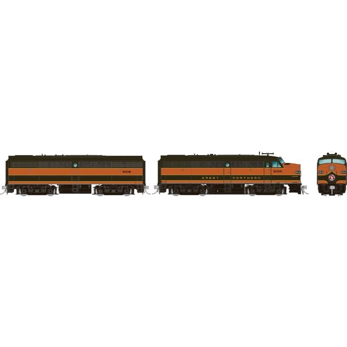 Rapido Trains 037520 HO GN Alco FA1-FB1 Diesel Locomotive Sound & DCC (Set of 2)