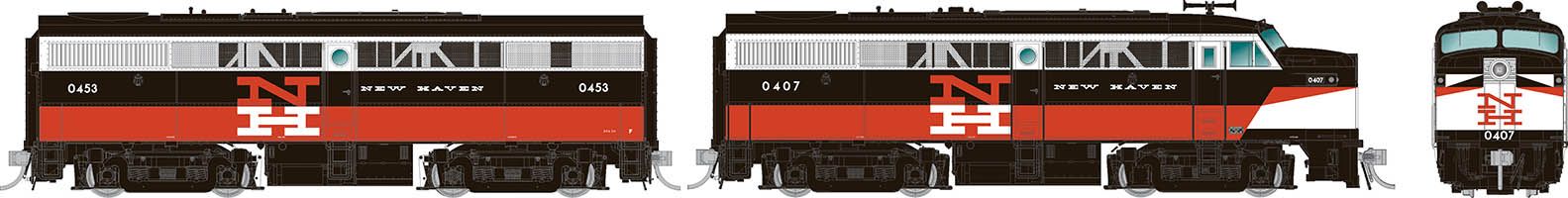Rapido Trains 037532 HO NH Alco FA-1/FB-1 Diesel Loco DCC/Sound #0421 & #0454