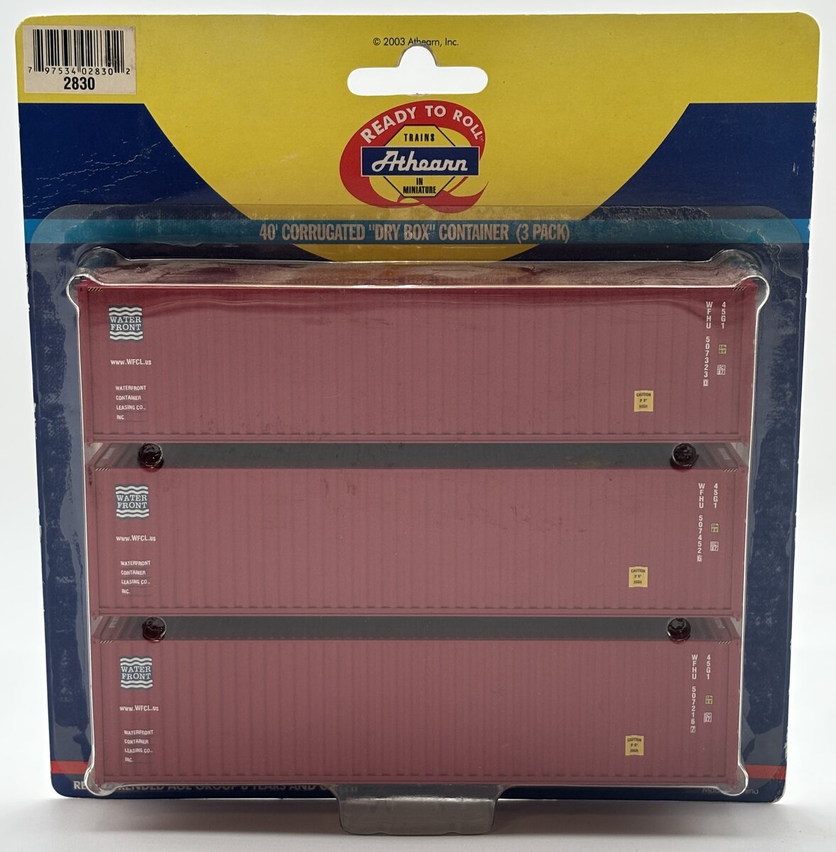 Athearn 2830 HO 40' Corrugated Container Dry Box Water Front