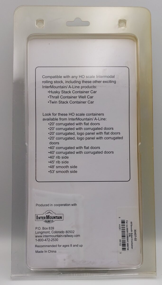 InterMountain (A-Line) 30407-02 48' Smooth Sided Containers - CSL Intermodal