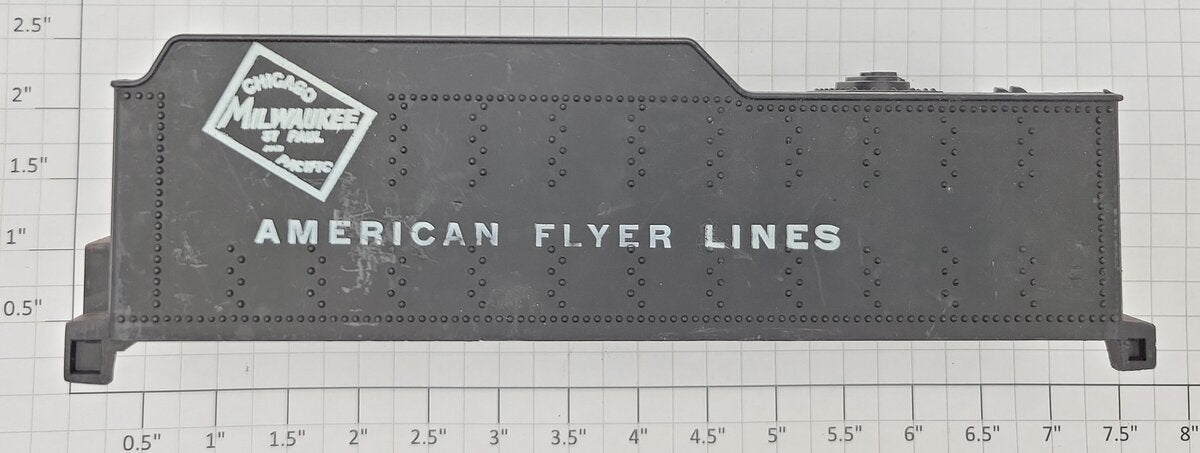 American Flyer XA9461 S Scale Black Tender Plastic Shell Milwaukee