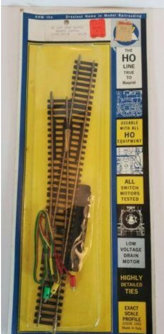 AHM 2508 HO No. 6 Left Hand Remote Control Switch Turnout