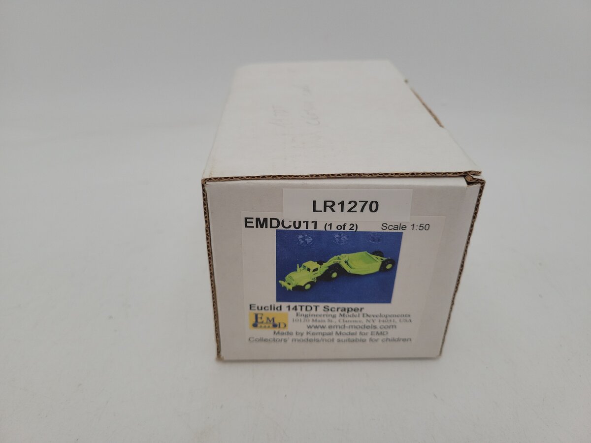 EMD EMDC011 1:50 Scale Vibrant Green Euclid 14TDT Scraper Die Cast Model LN/Box