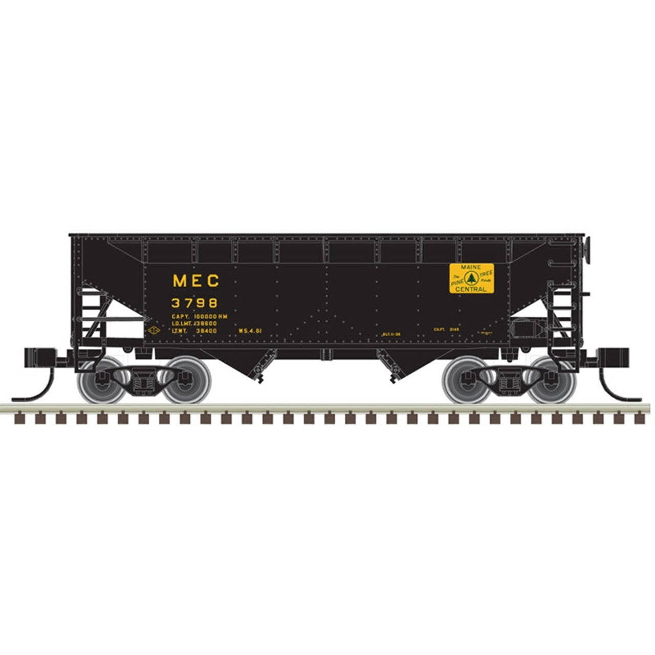 Atlas 50006136 N Maine Central 2-Bay Offset Side Hopper (Set of 3)
