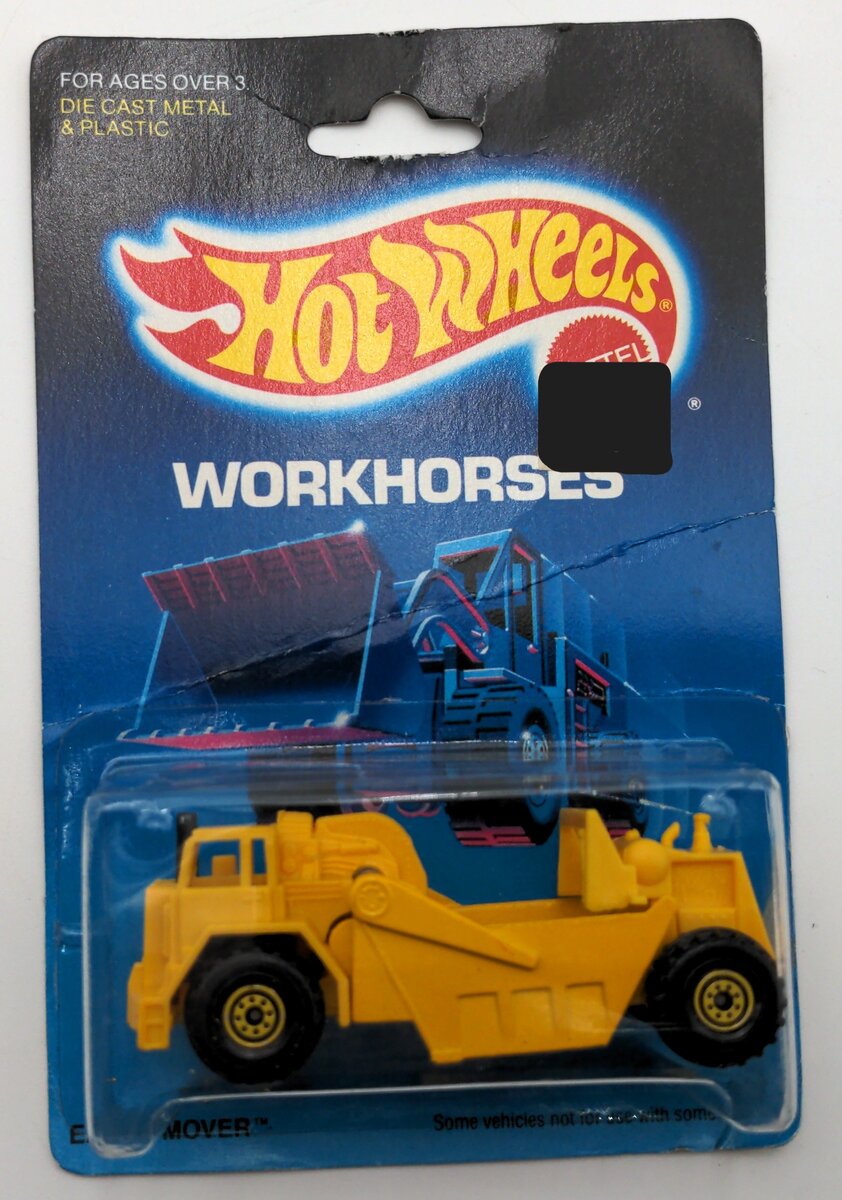 Mattel 3715 1:64 Scale Diecast Hot Wheels Workhorses CAT Earth Mover