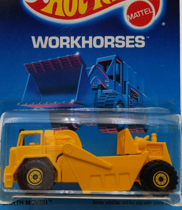 HotWheels 3715 1:64 Workhorses CAT Earth Mover Die Cast Metal & Plastic