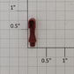 Marx 2225-1R O Gauge Bay Window Caboose Red Plastic Smoke Stack