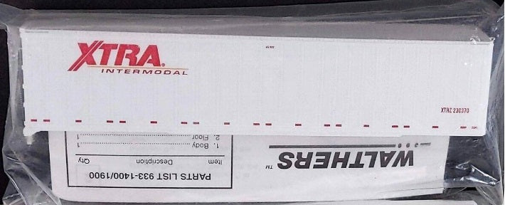 Walthers 933-1404 HO XTRA 45/102 Trailer Plastic Kit