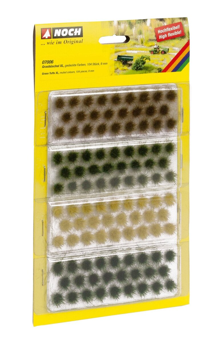 Noch 07006 9mm XL Grass Tufts (Set of 104)