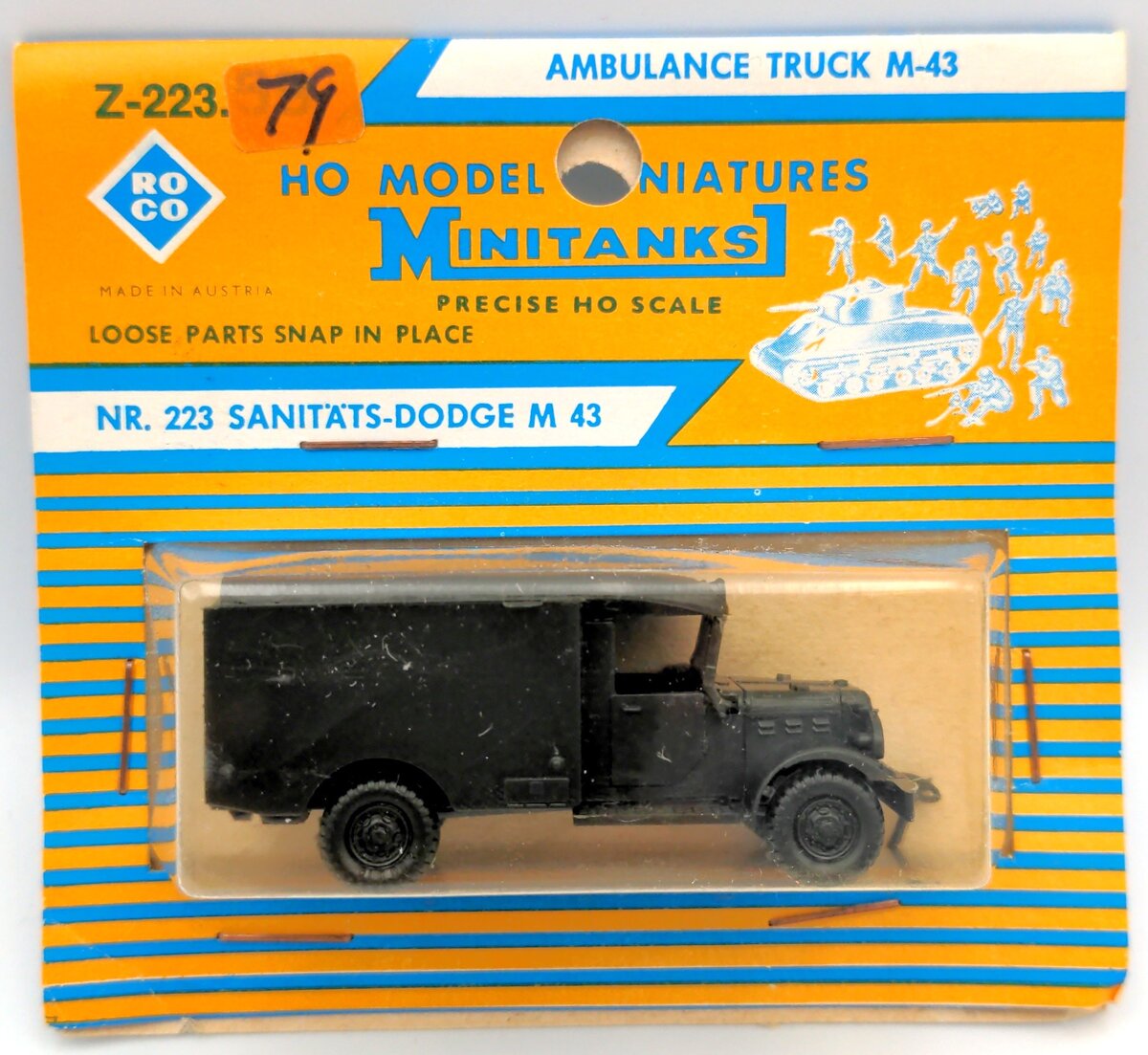 Roco Z-223 HO Scale MiniTanks Sanitats-Dodge M-43 Ambulance Truck