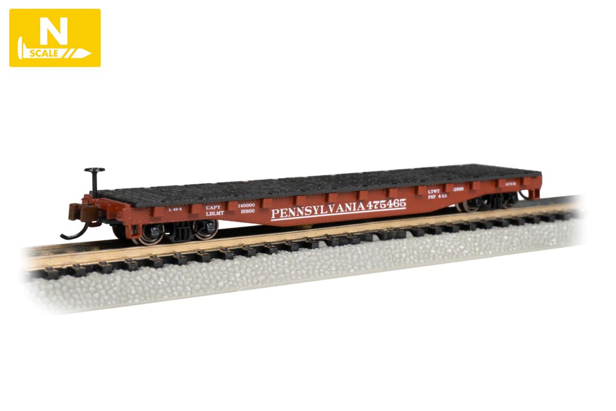 Bachmann 17353 N Pennsylvania Railroad 52' Steel Flatcar #475465