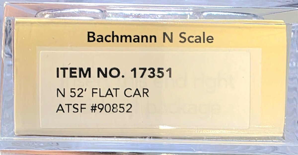 Bachmann 17351 N Santa Fe 52' Flat Car #90852