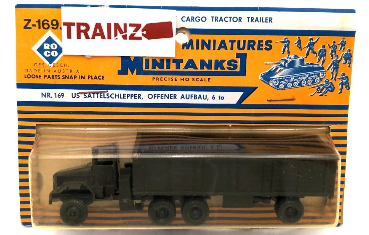 Roco Z-169.79 HO Minitanks US Army Cargo Tractor Trailer