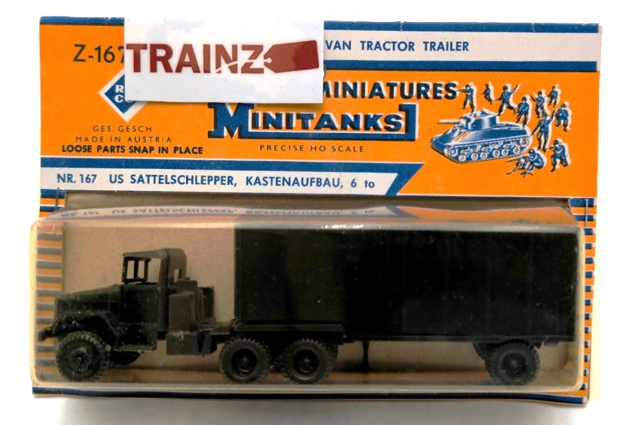Roco Z-167.79 HO Scale MiniTanks US Army Van Tractor Trailer