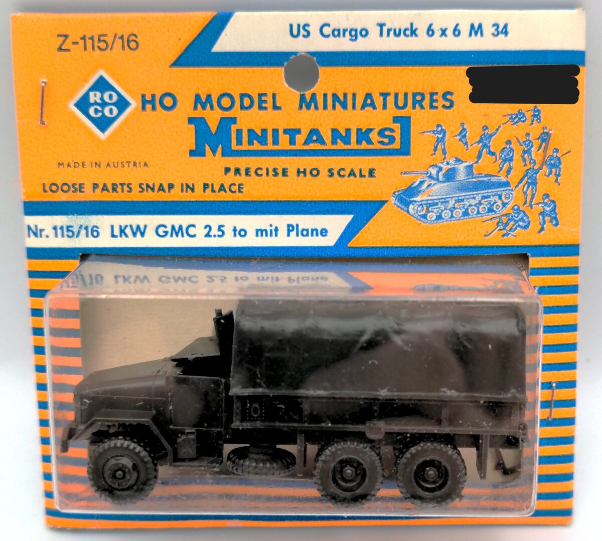 Roco 115 HO MiniTanks M34 US Cargo Truck