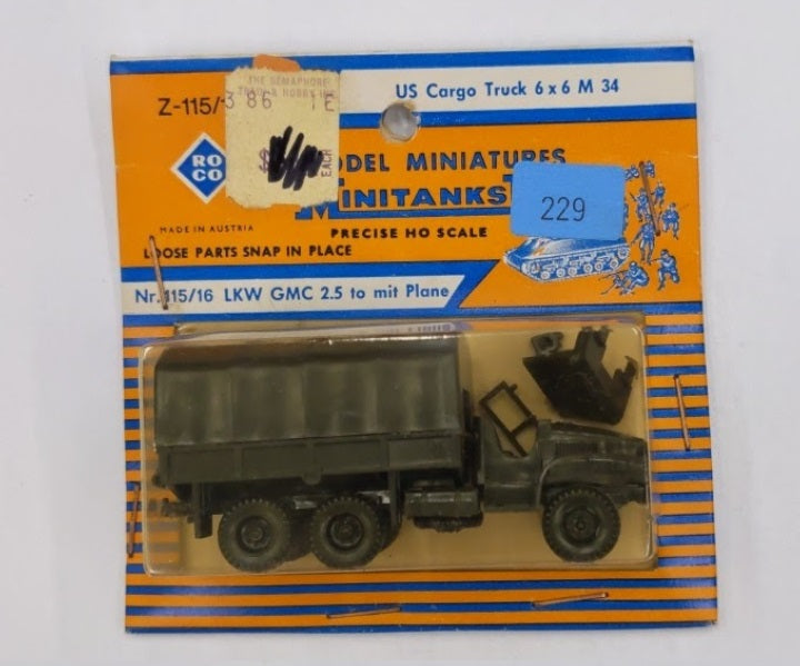 Roco 115 HO MiniTanks M34 US Cargo Truck