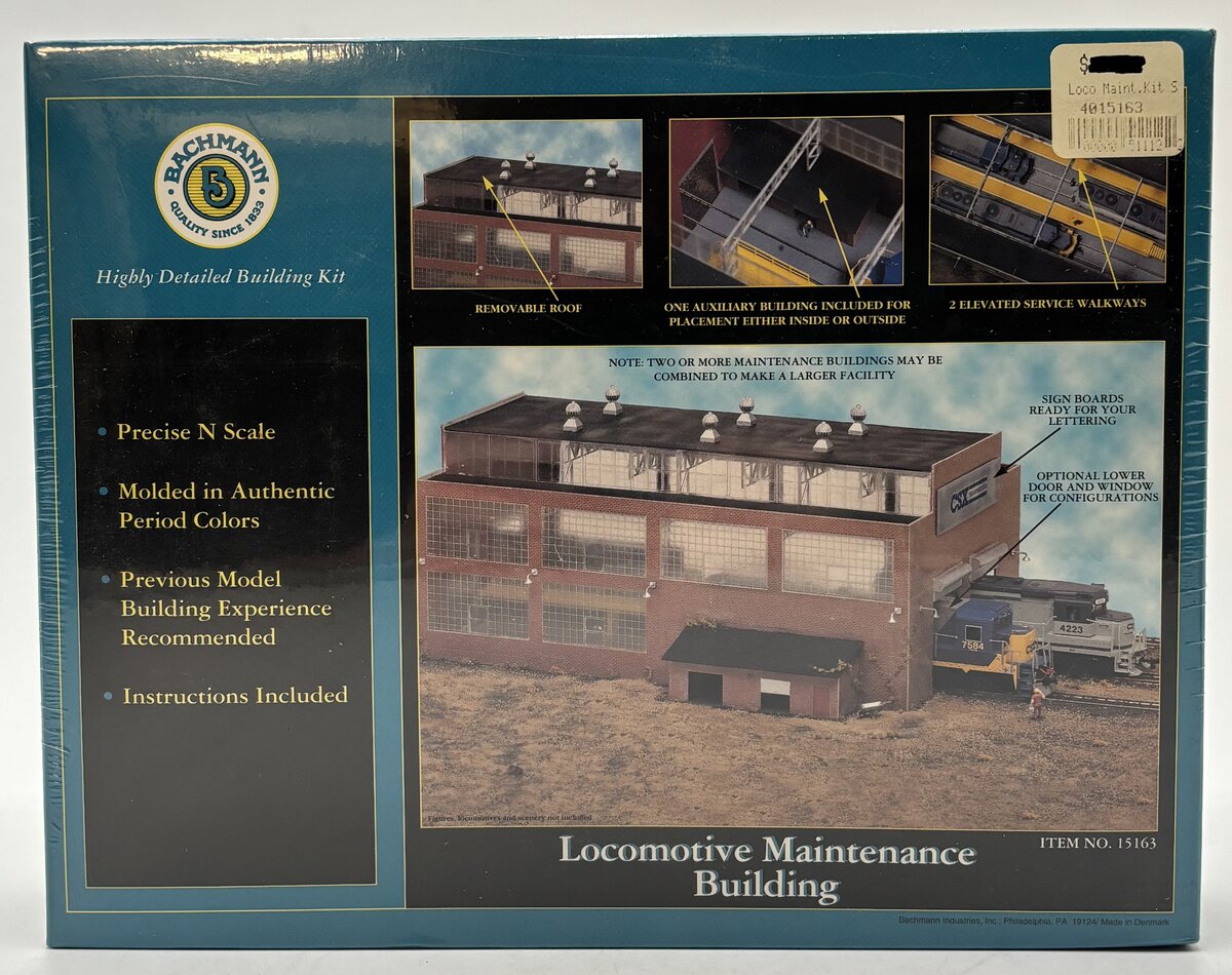 Bachmann 15163 N Scale Locomotive Maintenance Building Kit