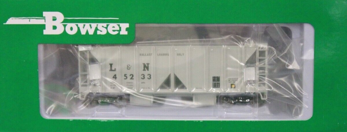 Bowser 43112 HO Louisville & Nashville RTR 70-Ton 2-Bay Ballast Hopper # 45233
