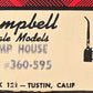 Campbell Scale Models 360-595 HO Pump House Building Kit