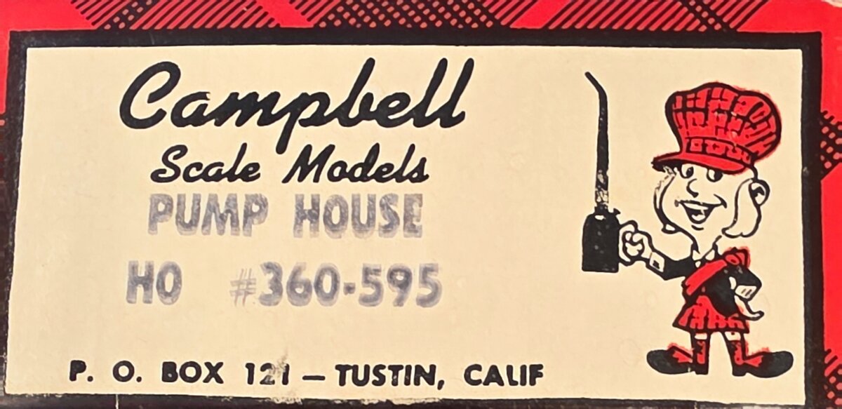 Campbell Scale Models 360-595 HO Pump House Building Kit
