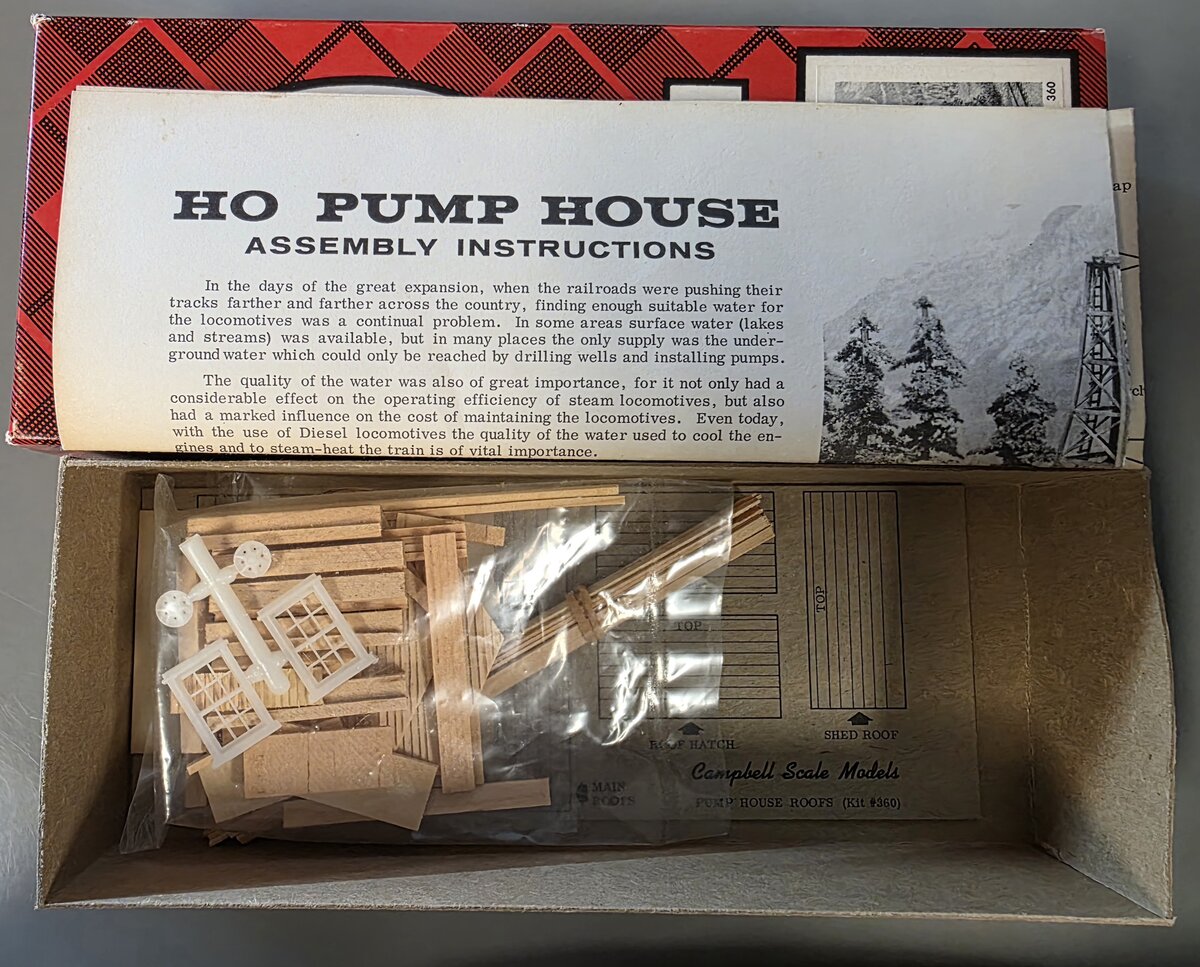 Campbell Scale Models 360-595 HO Pump House Building Kit