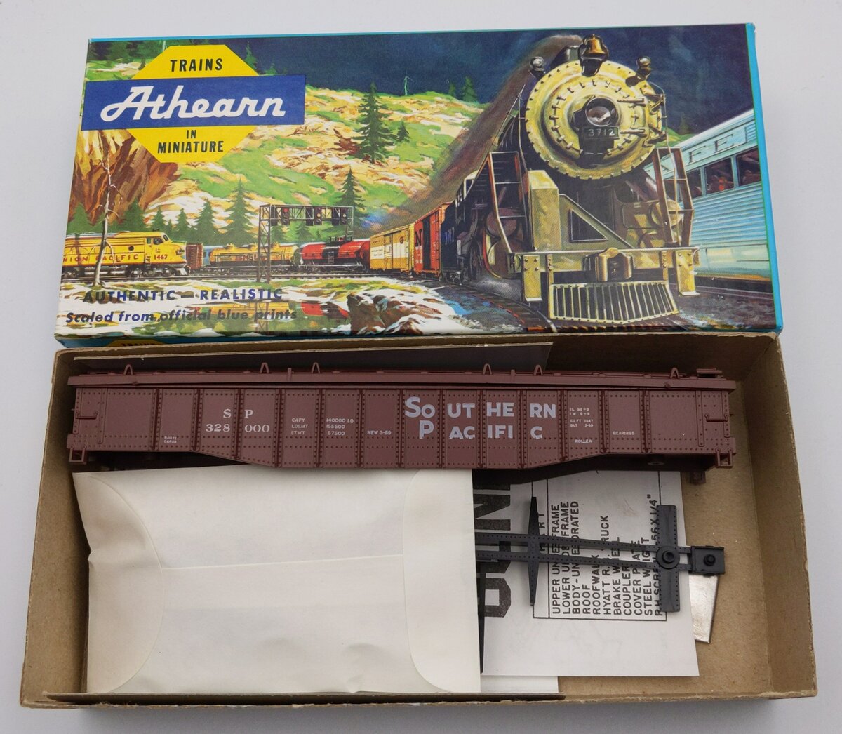 Athearn 1665 HO Scale Southern Pacific Covered Gondola