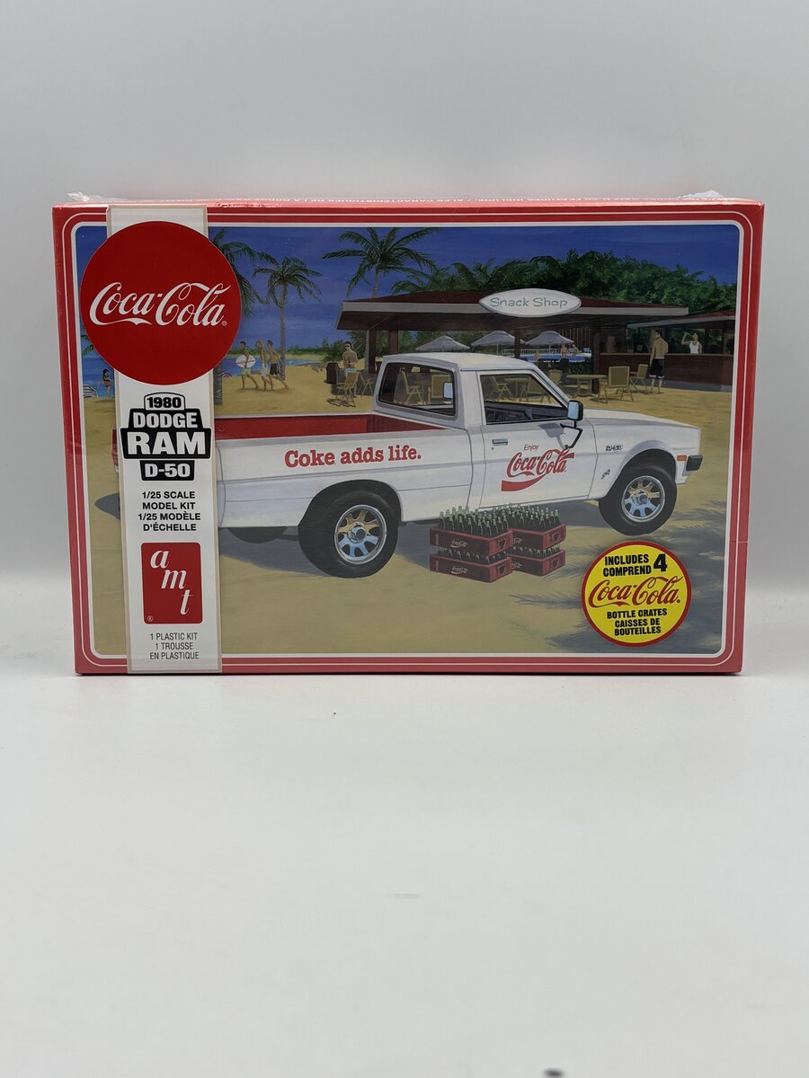 AMT 1306 1:25 Coke 1980 Dodge Ram D-50 Pickup Plastic Model Kit