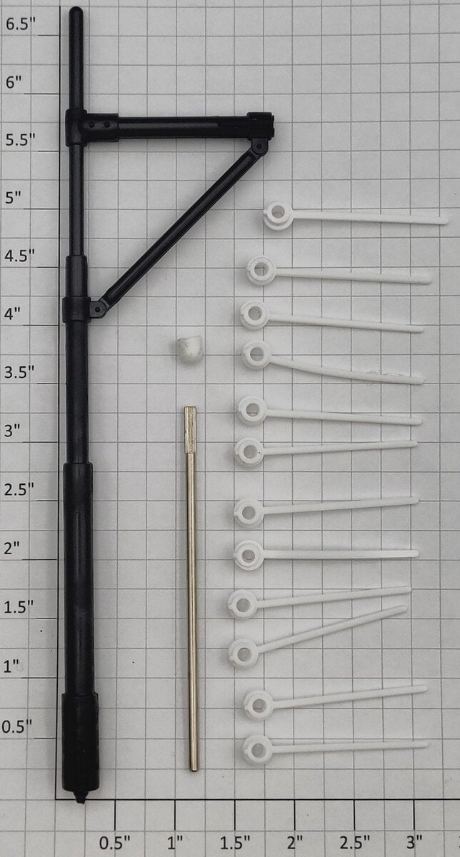 Lionel 3424-77B Black Tell Tale Pole Assembly Unassembled