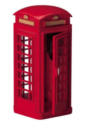 Lemax 44176 3" Tall Red Telephone Booth Accessory