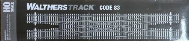 Walthers 948-83051 HO Nickel Silver Code 83 #6 Double Crossover Turnout