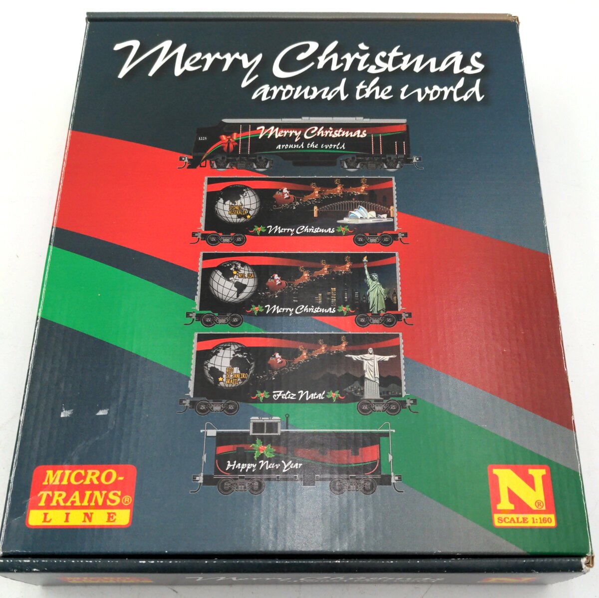 Micro-Trains 99321370 Merry Christmas N Gauge Diesel Freight Train Set
