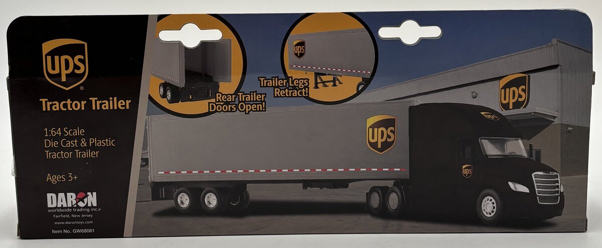 Daron Worldwide Trading GW68061 1:64 UPS Tractor Trailer