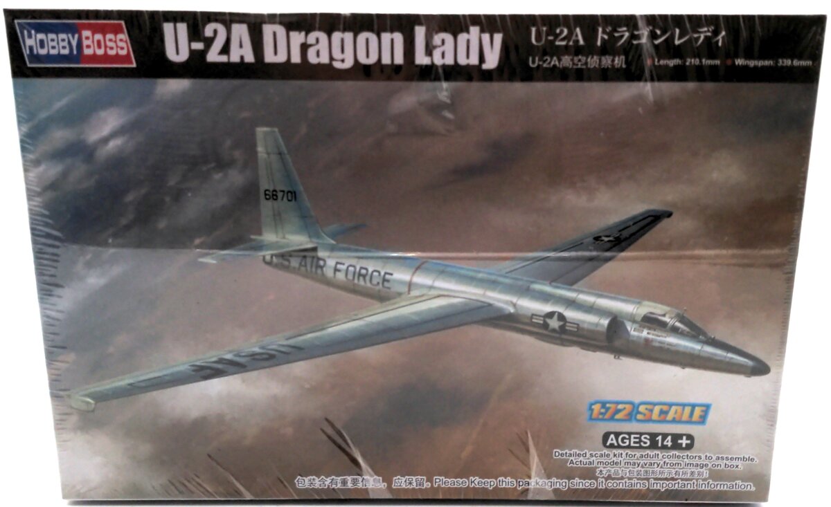 Hobby Boss Models 87270 1:72 Lockheed U-2A Dragon Lady Military Plane Kit