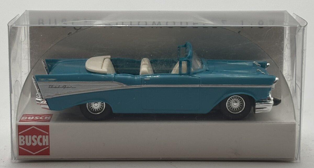 Busch 45007 1:87 Teal 1957 Chevy Bel Air Convertible