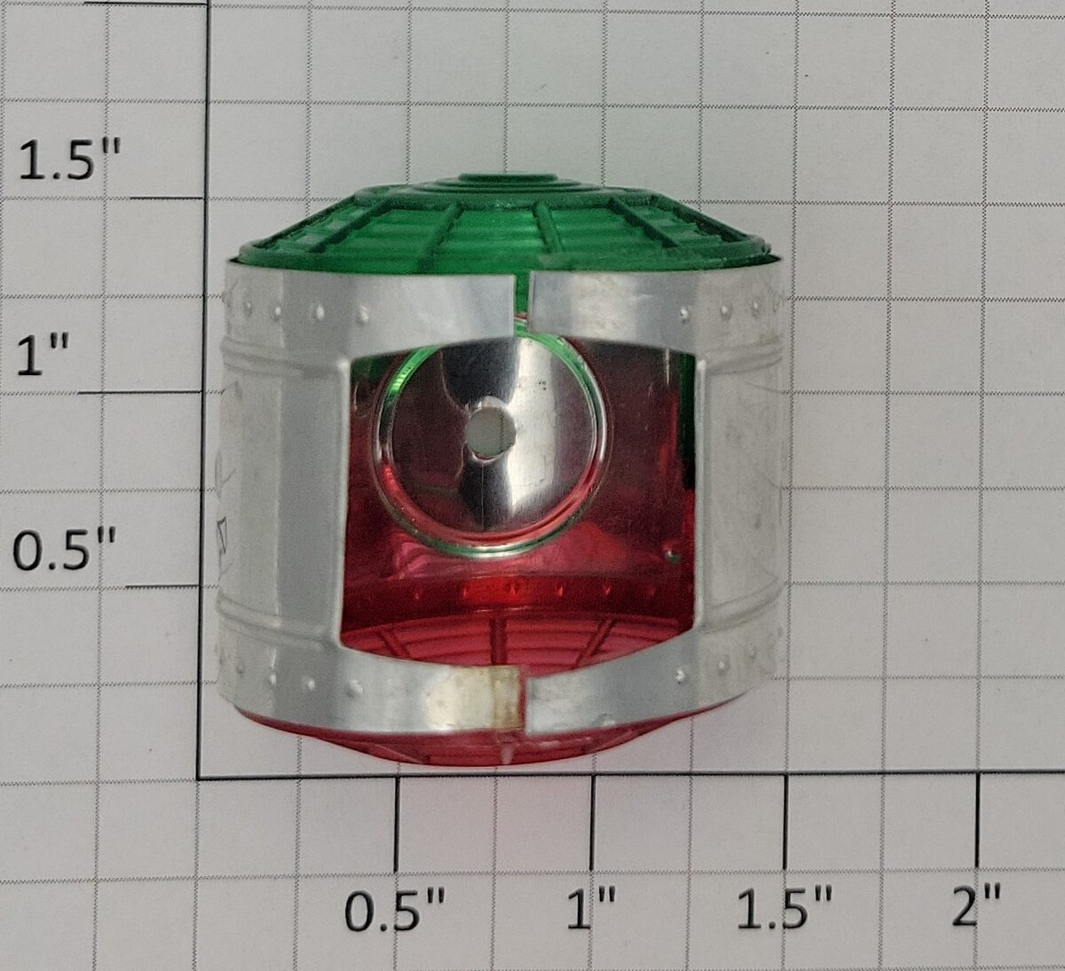 Lionel 0494-17 O Gauge Vibrating Rotating Beacon Top with Red and Green Lens