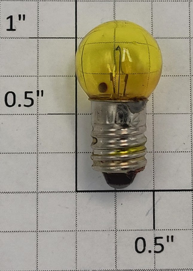 Lionel 432Y 18 Volt Screw Base Transparent Yellow Large Globe Light Bulb