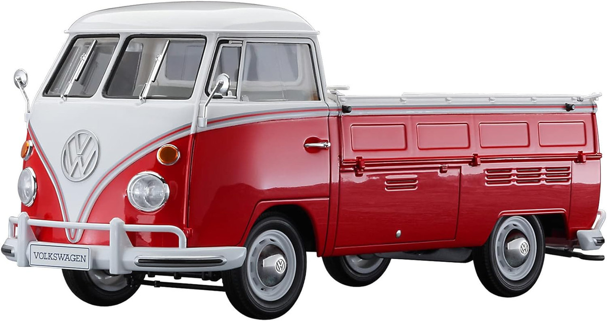 Hasegawa 20556 1:24 Red/White Volkswagen Type 2 Pic-up Truck Plastic Model Kit