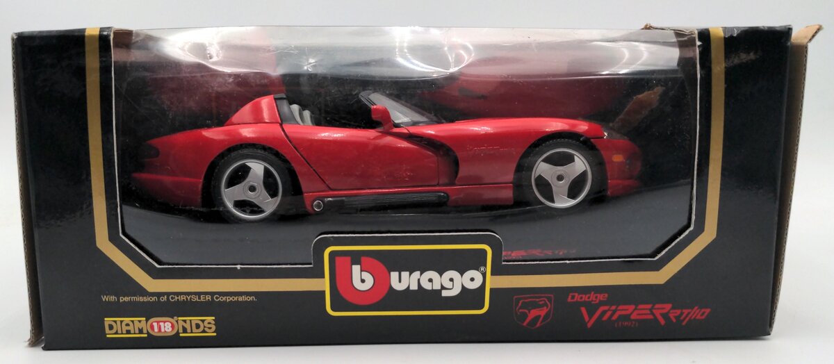 Burago 3025 1:18 Scale 1992 Dodge Viper RT/10