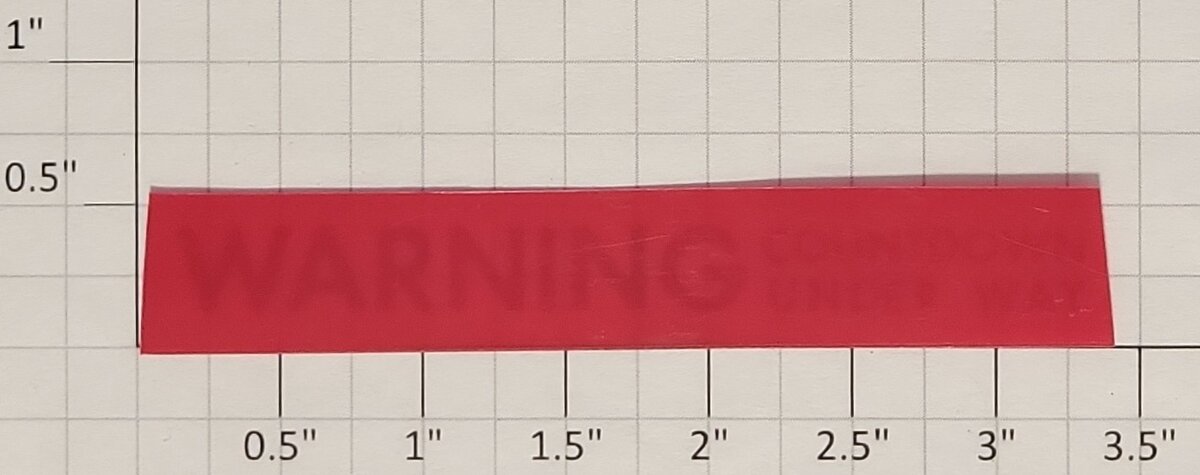 Lionel 175-207 Red Plastic Warning Sign