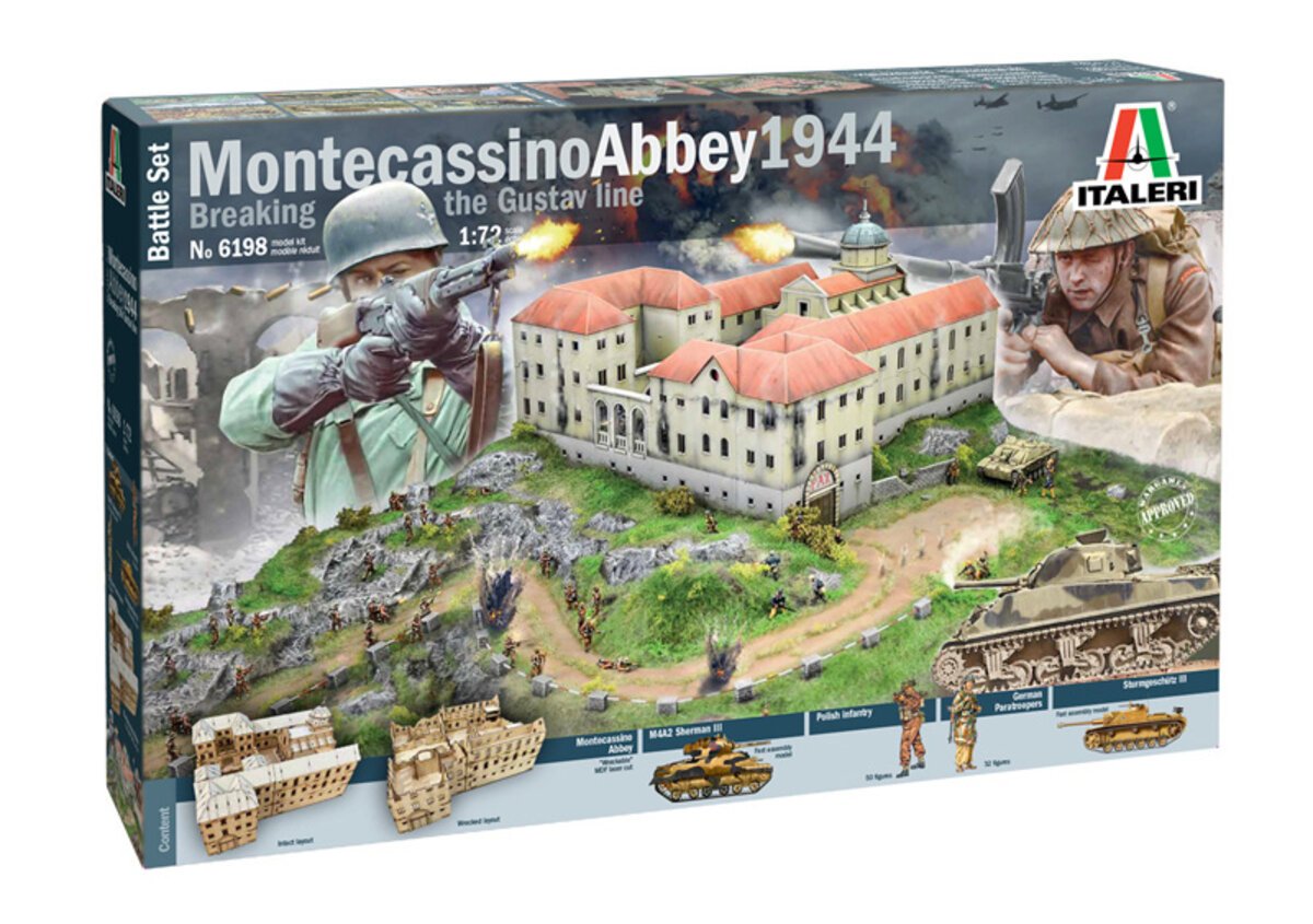 Italeri 6198 1:72 Montecassino Abbey 1944 Battle Set Model Kit