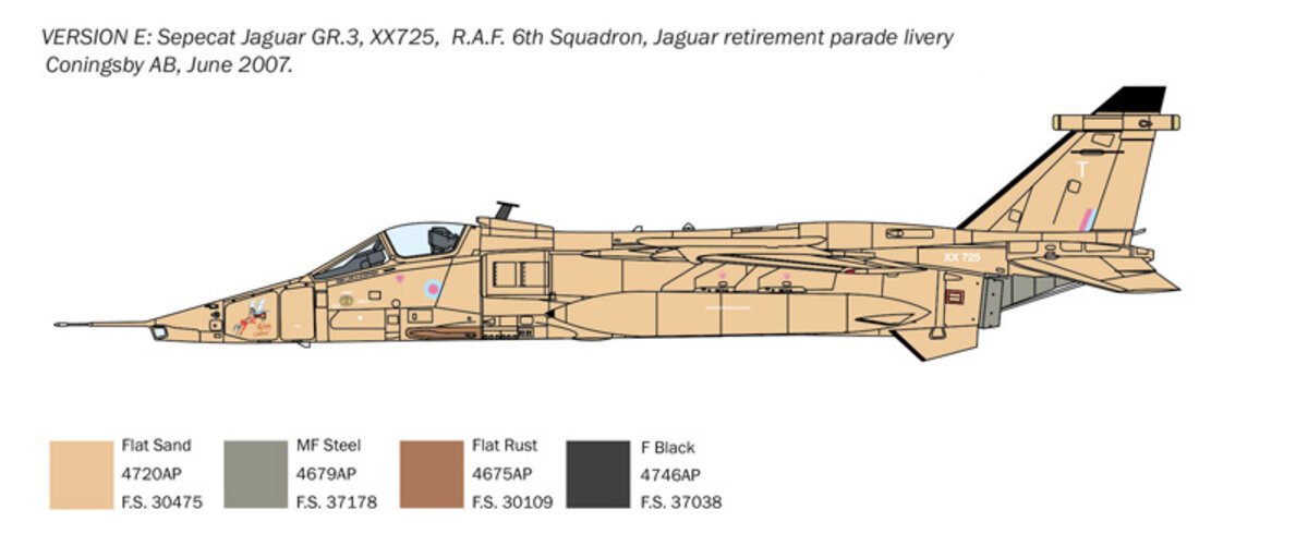 Italeri 1459 1:72 Jaguar GR.1/GR.3 RAF Military Aircraft Plane Model Kit