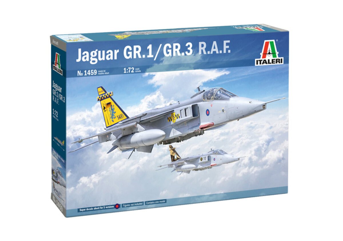 Italeri 1459 1:72 Jaguar GR.1/GR.3 RAF Military Aircraft Plane Model Kit