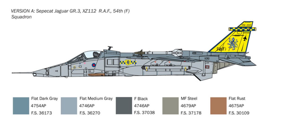 Italeri 1459 1:72 Jaguar GR.1/GR.3 RAF Military Aircraft Plane Model Kit