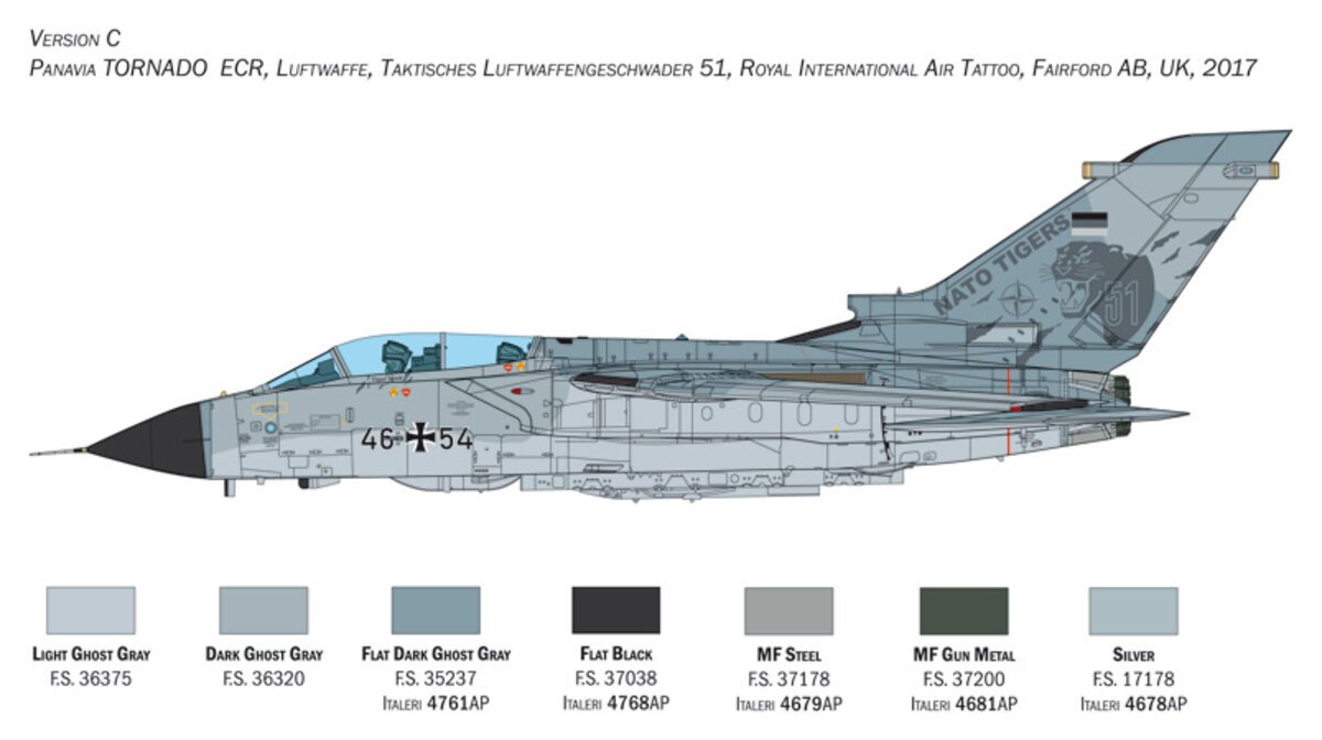 Italeri 2517 1:32 Tornado ECR Military Aircraft Plane Plastic Model Kit